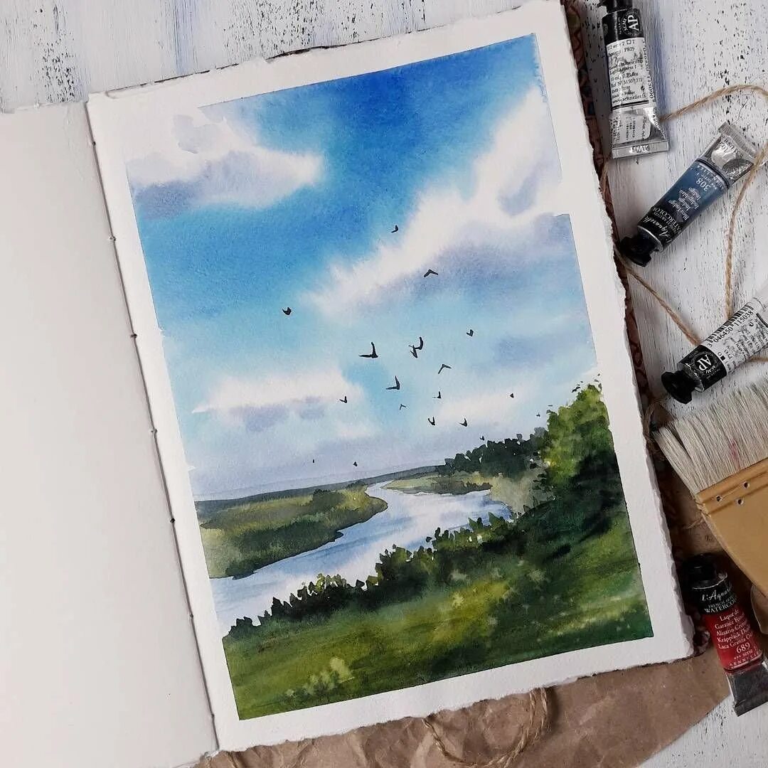 Маленькая акварель. Акварельные иллюстрации экзюпери к маленькому принцу. Мини пейзажи акварелью. Акварельные рисунки для начинающих. Маленький принц акварельные иллюстрации.