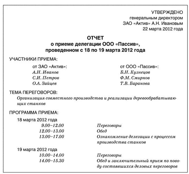Программа делегации