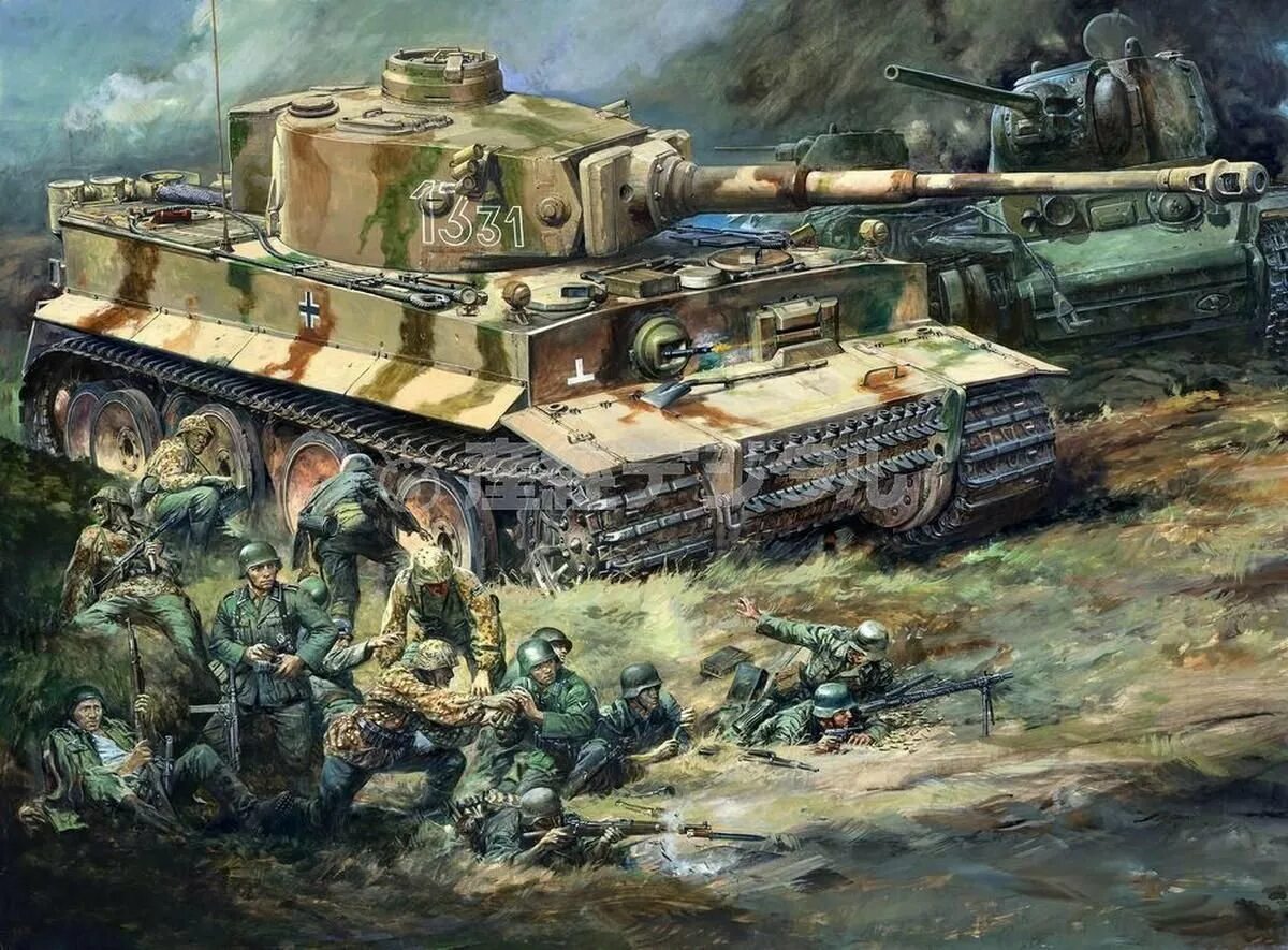 Первая битва танков. Виттман Михаэль танк тигр. Танк Михаэля Виттмана 1331. Танк Тайгер 2. Тигр 1 арт.