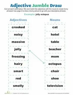 Adjective noun exercises