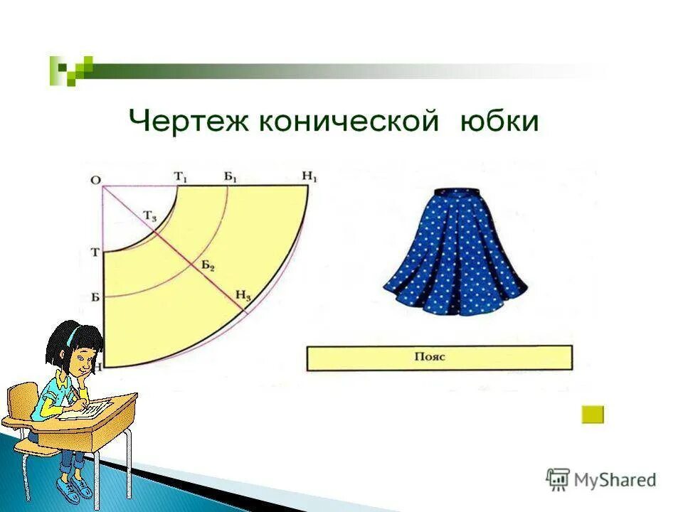 Построение чертежа конической юбки: найдено 89 изображений