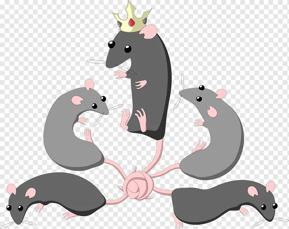 Пять мышей. Король мышей. Крысиный клубок. Мышиный Король и мыши.