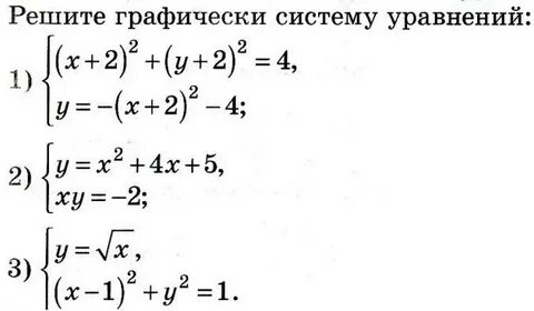 Системы уравнений с двумя переменными ответы