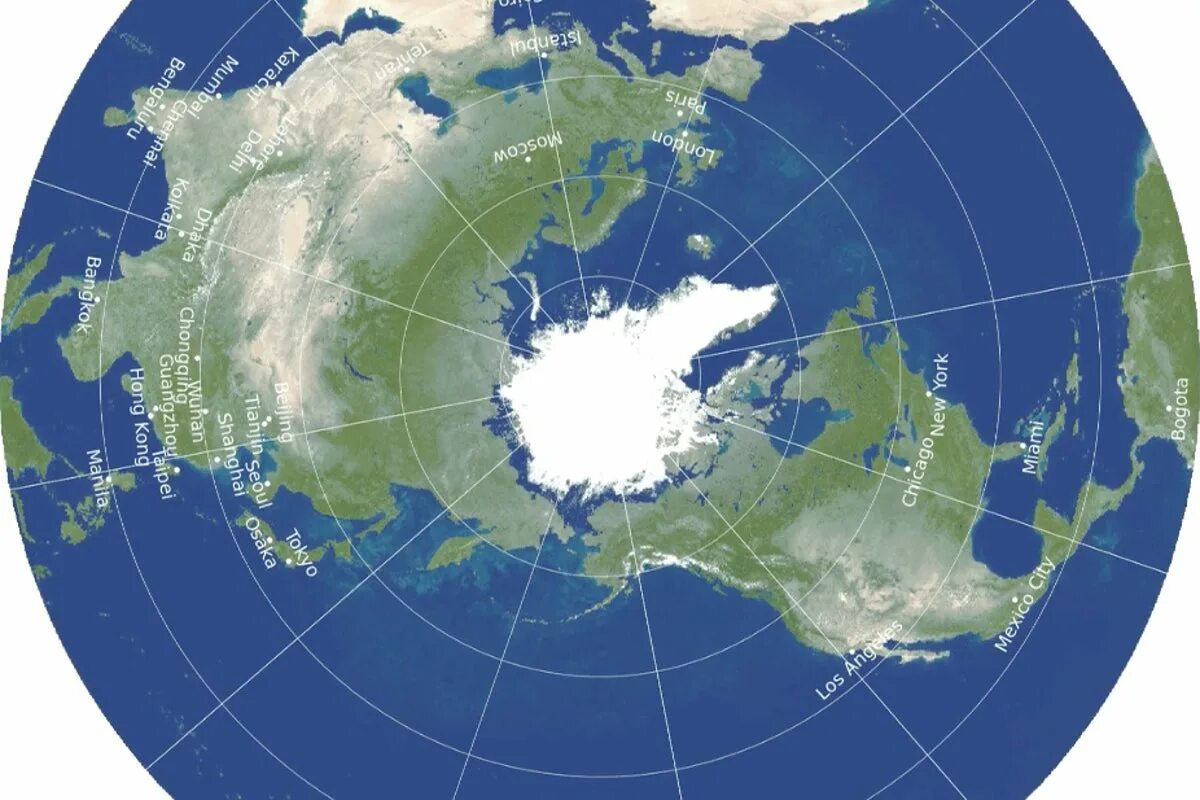 Как выглядит азимутальная карта mozzherinmetodichkaofcartography61 Стр 8