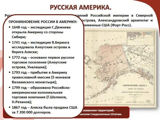 Присоединение аляски к россии