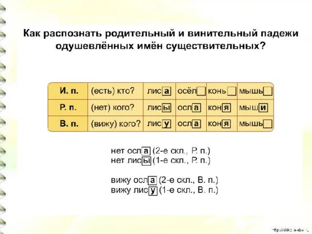 Как различить родительный и винительный падежи имен существительных. Как различить винительный падеж от родительного. Как различить винительный падеж и родительный падеж. Как отличить родительный падеж от винительного падежа.