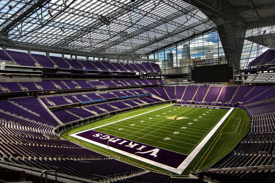U. S. Minneapolis bank stadium. Стадион банка сша. S.