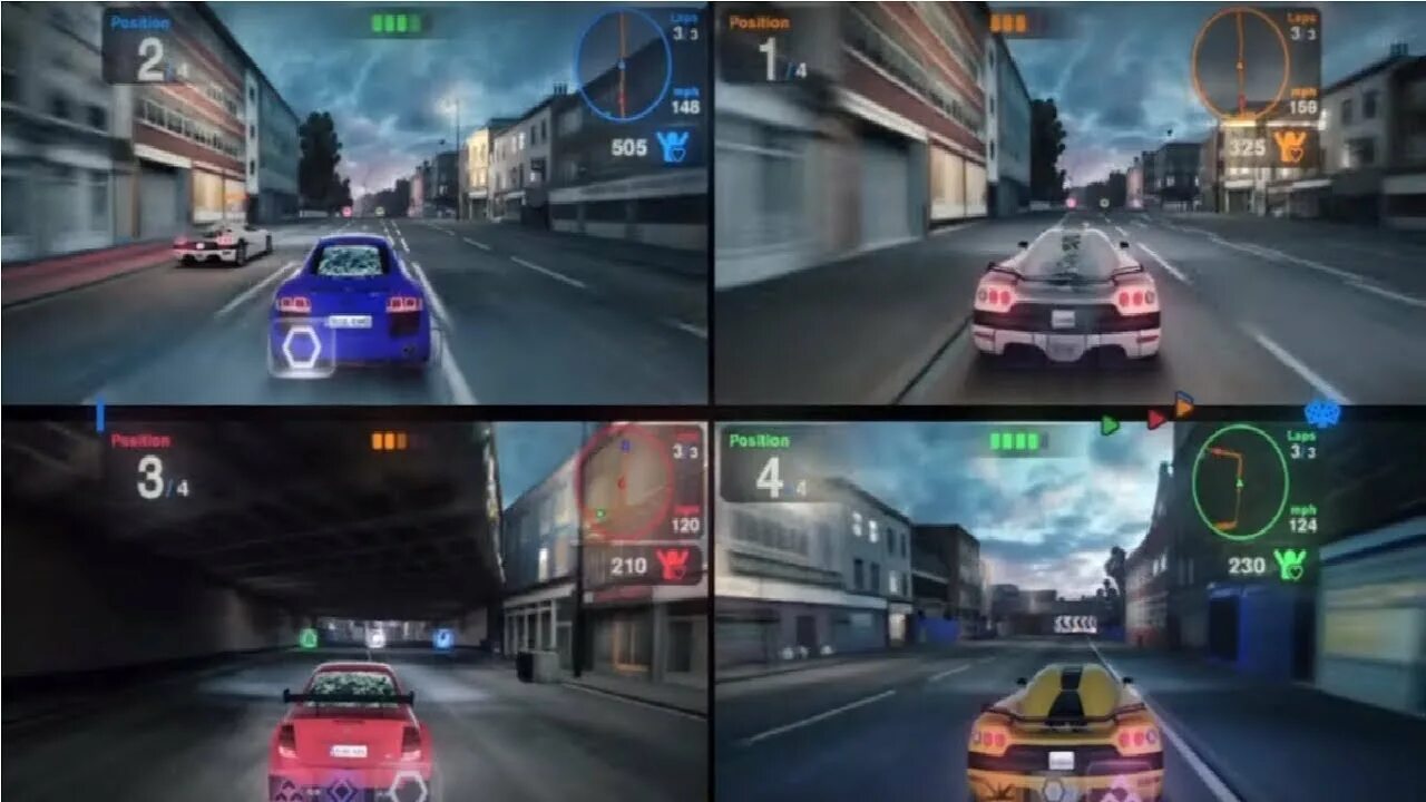 Blur гонки ps4. Blur игра Split Screen. Blur гонки на двоих. Blur ps3 на двоих. Net 4 players