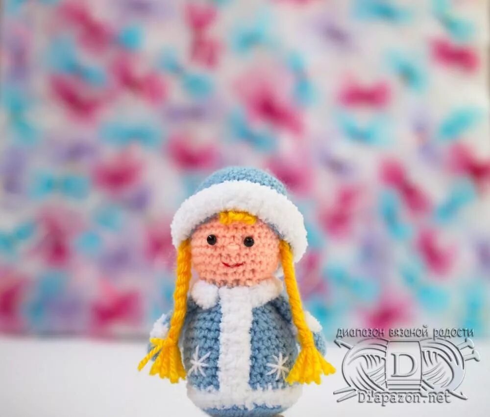 Кукла-снегурочка крючком, бесплатное описание Амигуруми, Куклы, Вязание