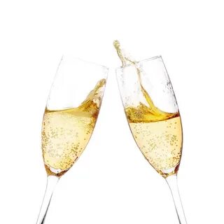 Скачать PNG картинки Два бокала шампанского на прозрачном фоне. 
