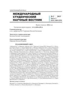Международный студенческий научный вестник