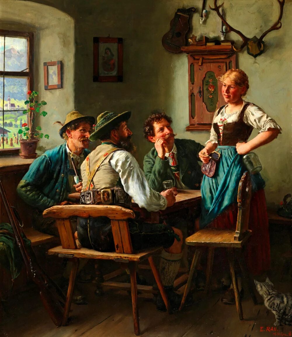 Эмиль Рау (Emil rau),1858- 1937.. Немецкий художник Emil rau (1858-1937). Художник Emil Karl rau. Художник Эмиль Рау