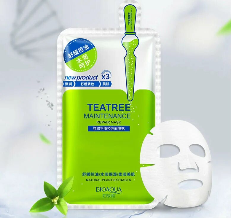 Маска BIOAQUA Teatree Maintenance. BIOAQUA маска для лица 30 g. тканевая. БИОАКВА Tea Tree маска. BIOAQUA. Маска-салфетка для лица с морскими водорослями, 30 гр.