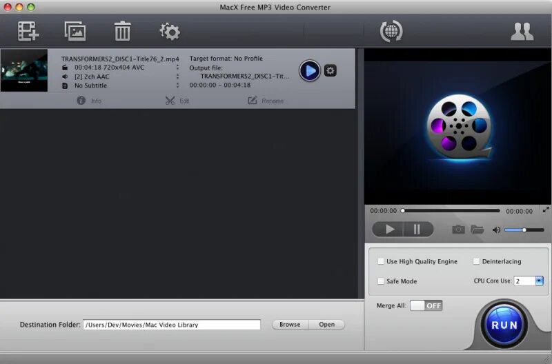 Конвертировать mpeg в mp3