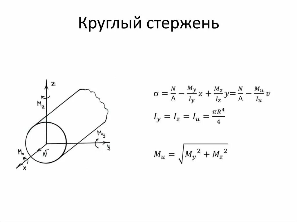 Сложный изгиб. Изгиб круглого стержня формула. Кручение круглого стержня. Изгиб с кручением круглых стержней. Сочетание изгиба с растяжением.