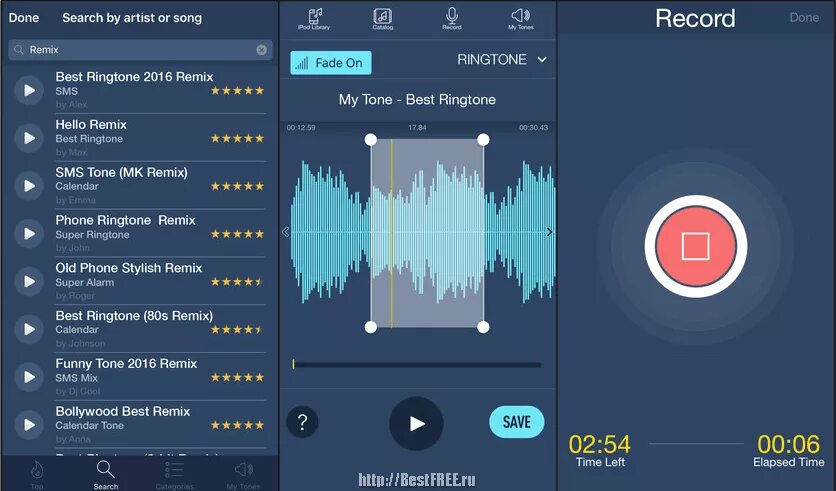 Приложение для установки рингтона на айфон. Рингтоны программа. Программа для скачивания рингтонов. Аудиоредактор в iphone.