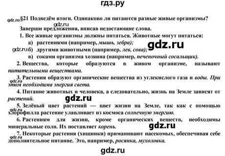 Параграф 21 география 5 класс кратко