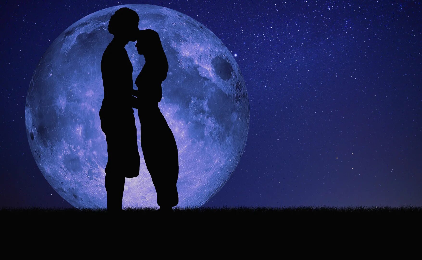 Луна романтика. Пара под луной. Встреча под луной. Свидание под луной.