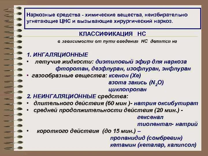 Угнетают цнс