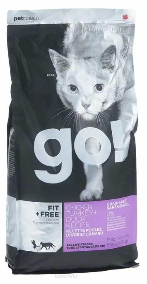 Корм для котят go. Go корм для котят беззерновой. корм go для кошек с уткой.