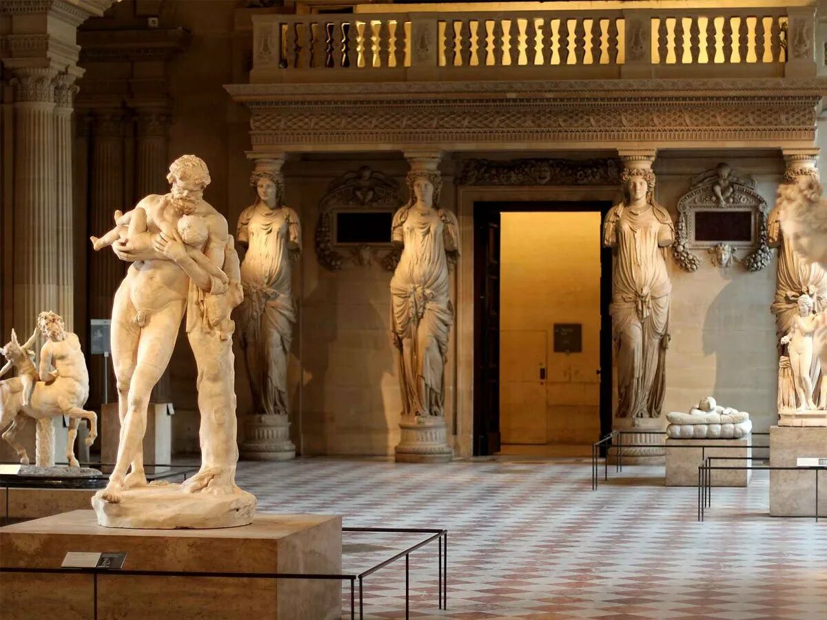 Зал древностей. Лувр музей зал древние греция, этрурия, рим.. лувр зал кариатид. лувр зал скульптуры.
