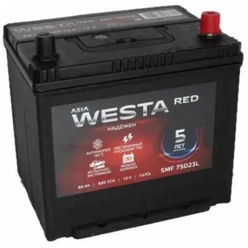 Аккумулятор d23l обратная полярность. Westa asia 65d23r. аккумулятор westa asia 65d23l a. westa asia 65d23r аккумулятор. аккумулятор westa red 75ач.