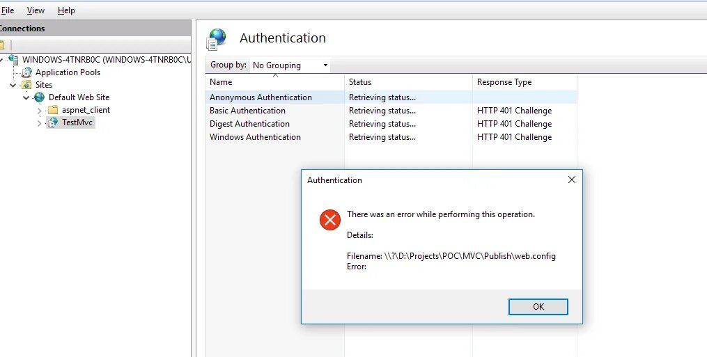 Unable to get config хамстер комбат. Error core. iis express. unable to run.
