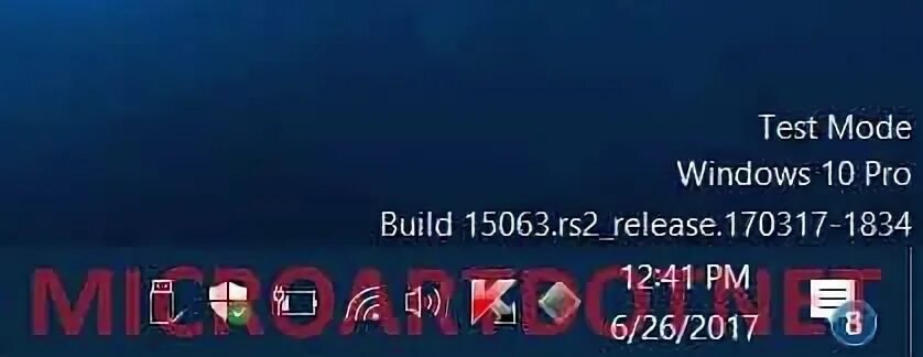 Windows test mode. Windows test mode