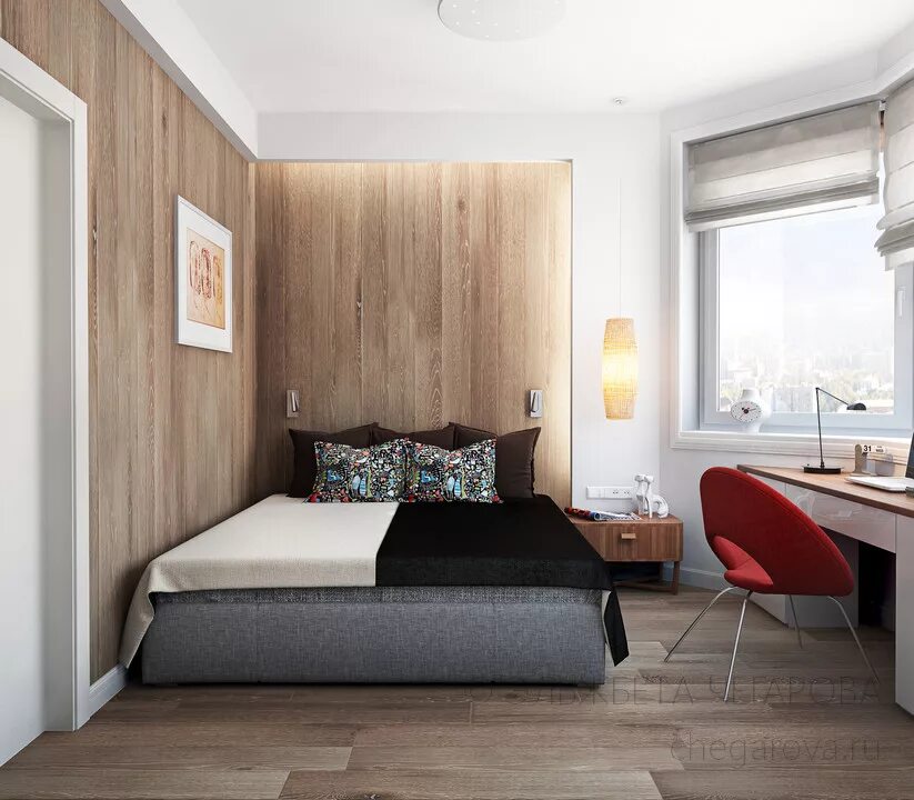 Мдф панели в интерьере спальни Mur en bois : 12 exemples pour décorer votre chambre avec un mur en bois Camera