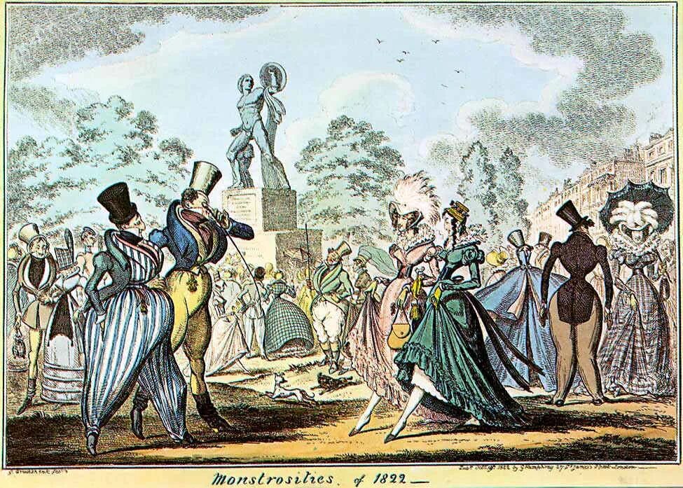 Xix век представлял собой. George cruikshank. инкруаябли и мервейёзы. карикатуры на моду 18 века. джордж крукшенк карикатуры.