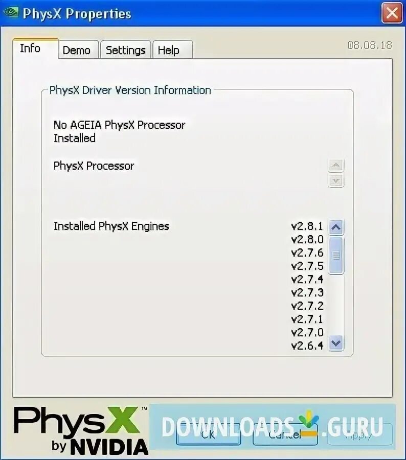 Nvidia physx windows 10 64 bit. Аппаратное ускорение physx. ageia physx v6.10.05. для чего нужен драйвер ageia. no found physx driver.