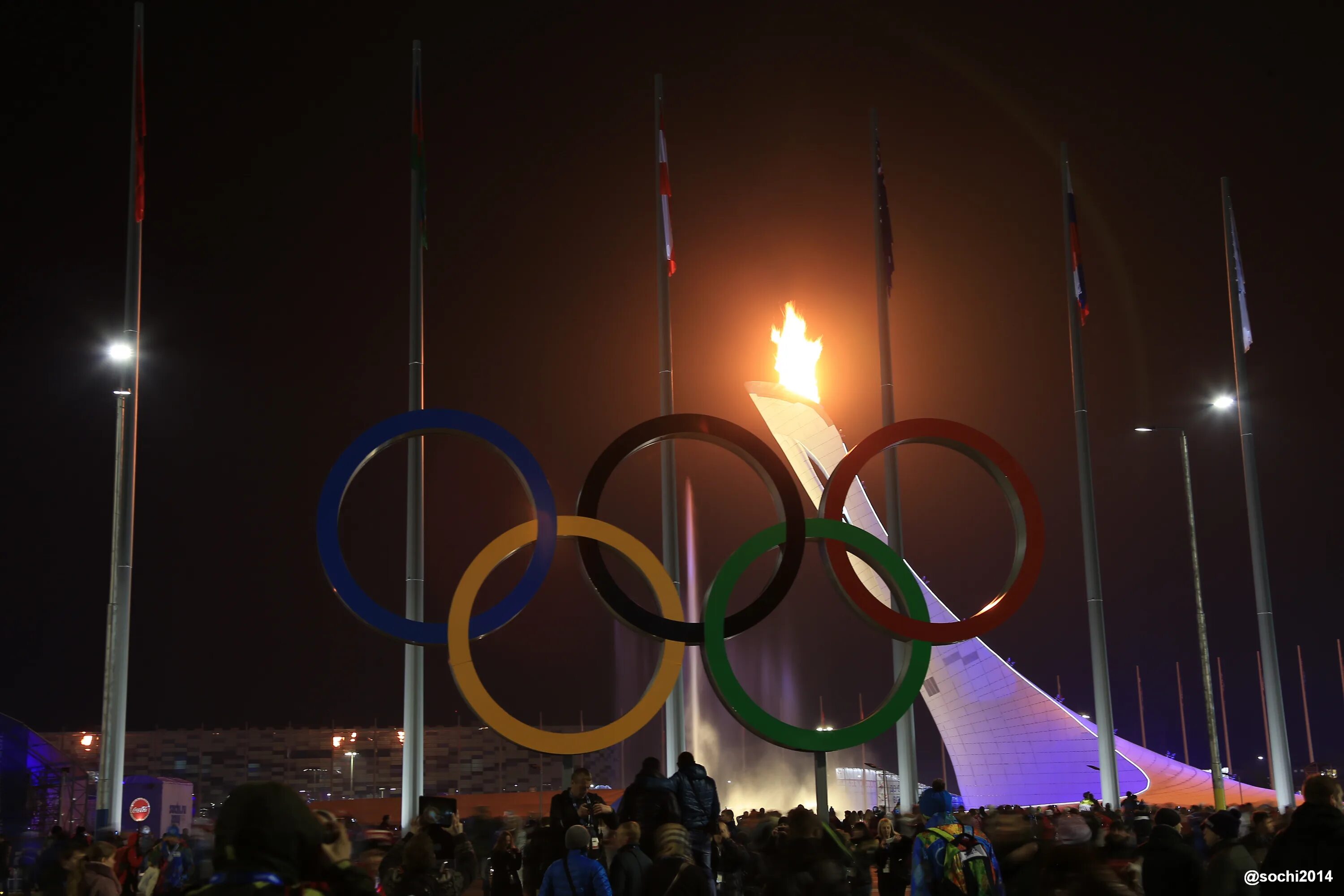 Олимпийские игры в Сочи 2014. Олимпийский огонь Сочи 2014. Зимние Олимпийские игры в Сочи.