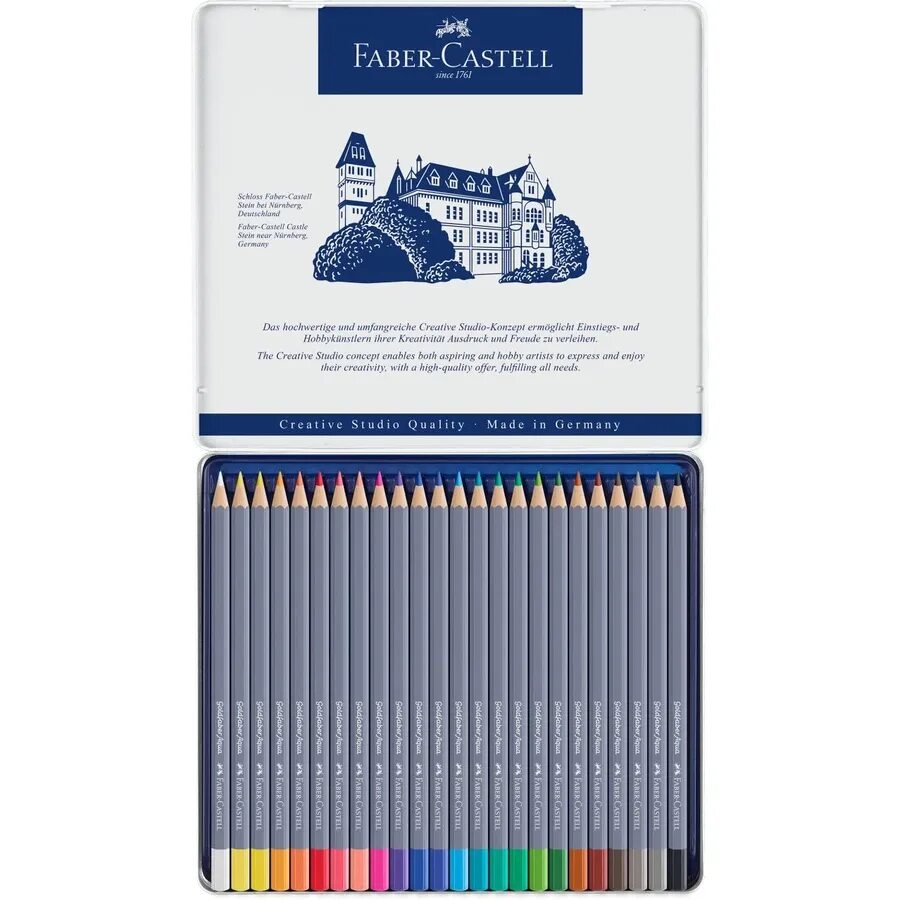 Faber castell акварельные. Фабер Кастелл Акварельные 36 цветов. Карандаши цветные 24 цвета Фабер Кастелл. Акварельные карандаши Фабер Кастелл. Faber Castell карандаши в металлической коробке Goldfaber.