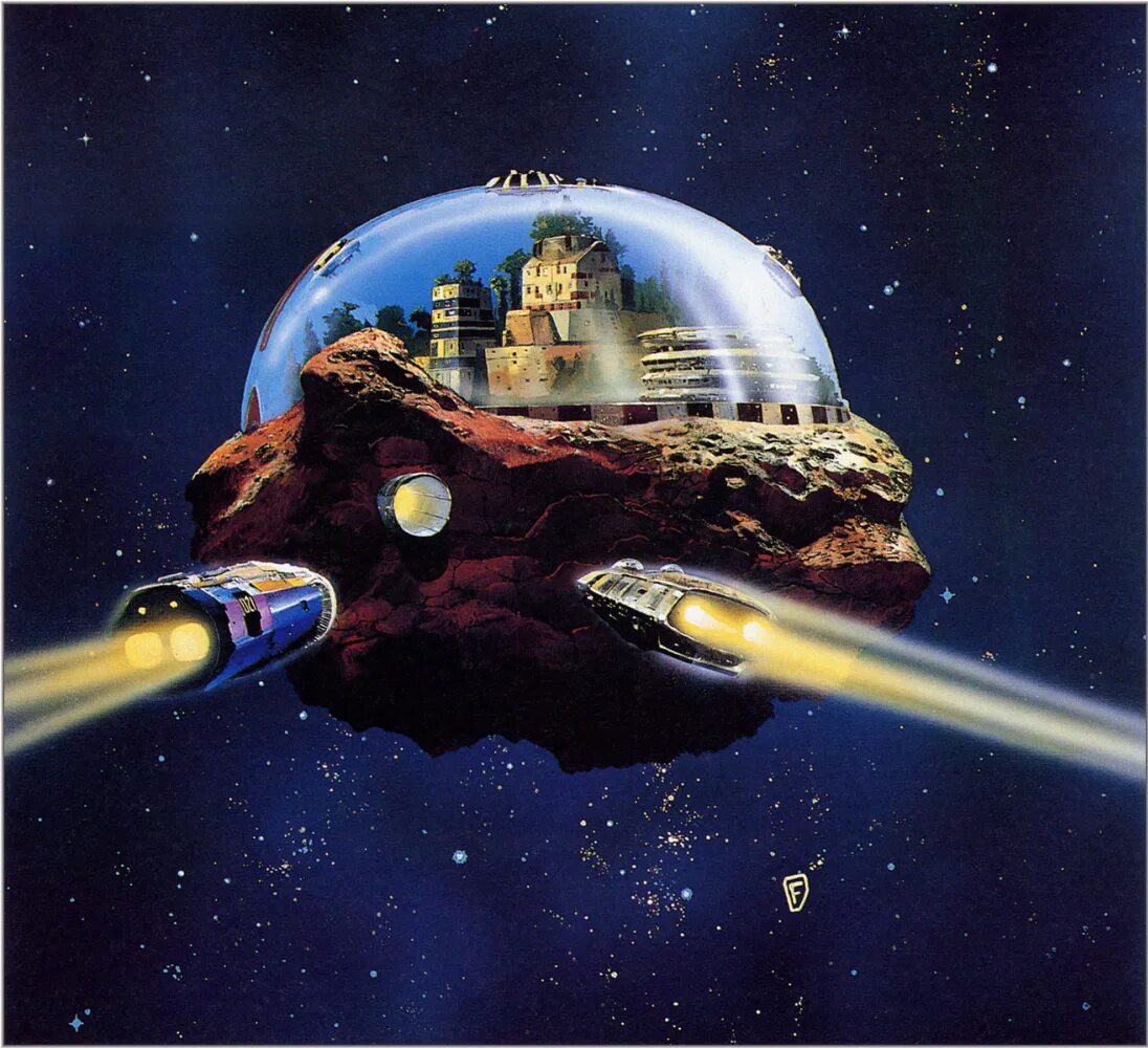 Chris foss. Chris foss. Asteroid city. Asteroid city. Астероиды картины классика.