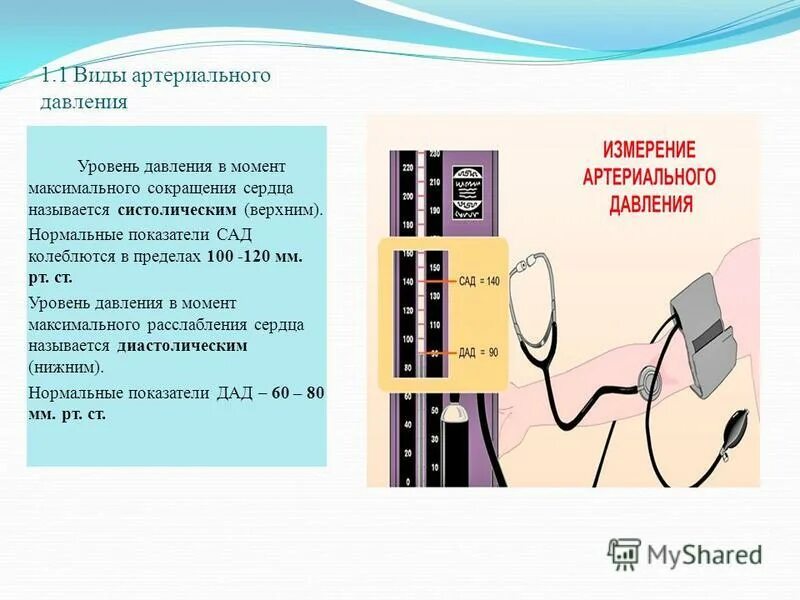 Максимальное артериальное давление в момент сердечного сокращения