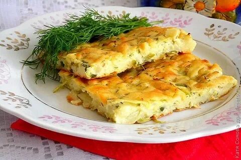 Запеканка зеленый лук