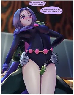 beast boy, raven, raven (dc), teen titans, purple hair.