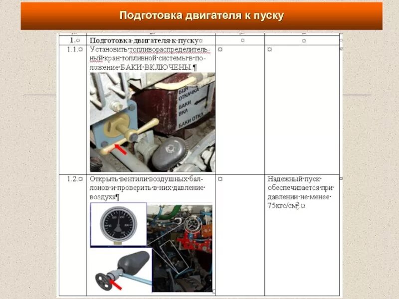 Топливная адаптация. Подготовка двигателя к пуску на судне. Подготовка двигателя к пуску. Подготовка системы пуска двигателя. Подготовка главного двигателя к пуску..