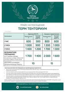 Термы билеты