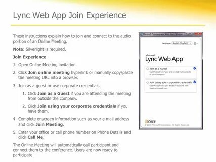 Join experience