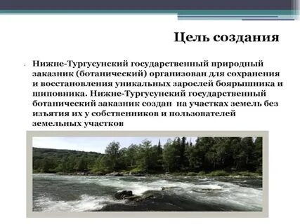 Государственные природные заказники цели