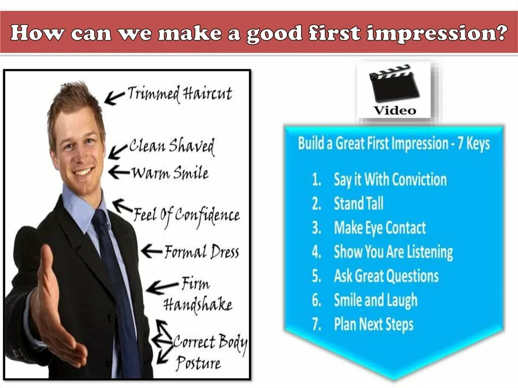 Make a good job. Make a good first impression. How to make a good first impression. First impressions презентация. How to make a good impression on people.