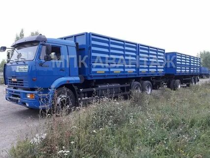Камаз 65117 зерновоз с прицепом