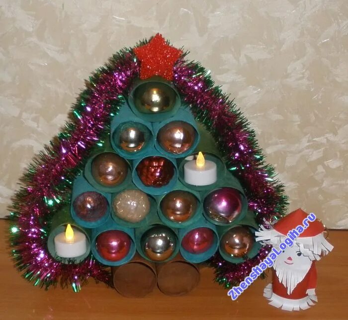 елка из туалетных втулок. объемная елка из втулок. елка из втулок. новогодняя елка из втулок. сделать елку из туалетных втулок.