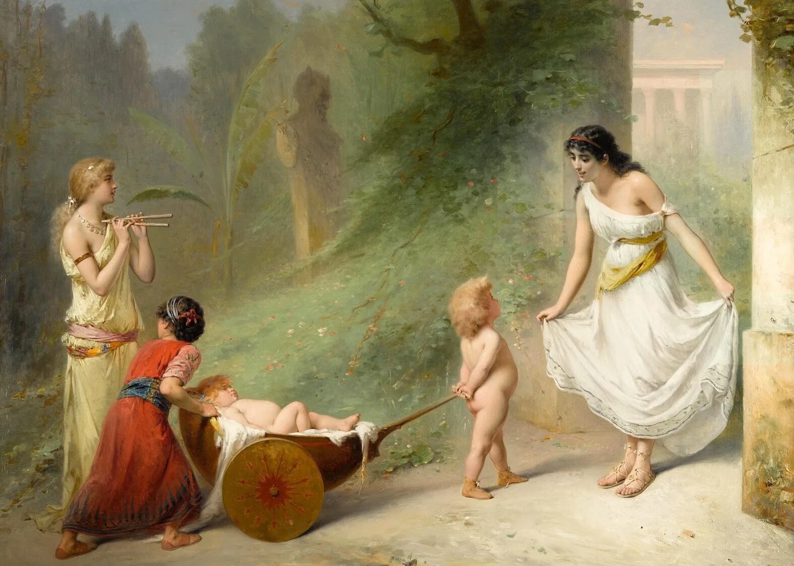 Античные образы. Жозеф Команс (Pierre Olivier Joseph Coomans), 1816.... Пьер Оливье Жозеф Куманс (Pierre Oliver Joseph Coomans, 1816 - 1889). Художник Pierre Oliver Joseph Coomans. Античность дети.