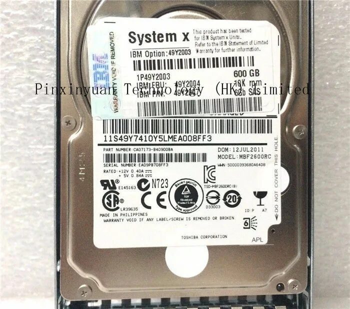 Жесткий диск, 600 GB SAS 10k IBM. 49y2004. 49y2007. IBM 00y7627 корзина. Y 49 0