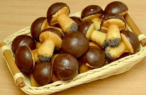 Печенье грибочки в форме
