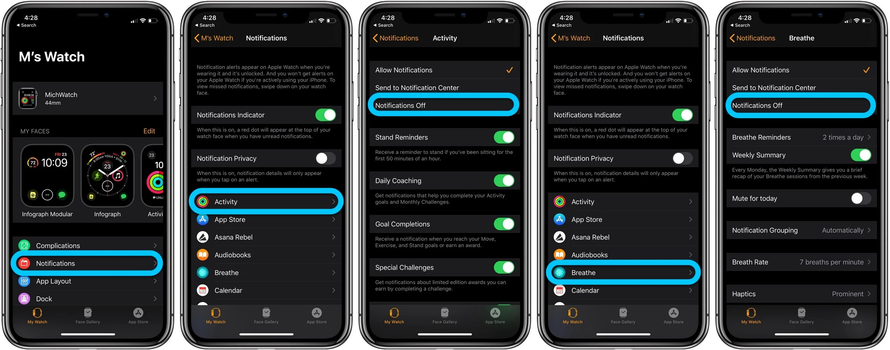 Как отсоединить эпл вотч. Приложение активность на apple. как отключить уведомления на apple watch. приложение activity apple watch. уведомление вк на эппл вотч 6.