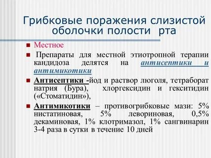 Кандидоз лечение