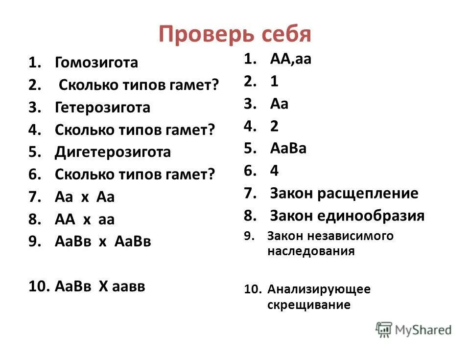 Дигетерозигота. Рецессивная дигомозигота. Сколько типов гамет. Гомозигота и гетерозигота таблица.